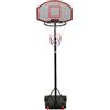 KFPOERTFGD Supporto da basket regolabile in altezza 216-250 cm con ruote, canestro mobile per giardino e interni, base stabile riempibile