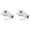 Tacdas 2 supporti per tavola da surf e skateboard, base nera C7 Bridge, in lega, colore argento