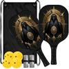 FRODOTGV Mystic Raven - Pagaia leggera per pickleball dorata | Per interni ed esterni