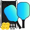 FRODOTGV Pagaia per pickleball in carbonio con gradiente blu chiaro | set de palas de pickleball per adulti uomini donne