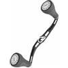 Qianly Manovella per Mulinello Braccio Manico Accessorio con Braccio Carbon Style in Lega di Alluminio E Impugnatura EVA per Controllo su 8×5 Mm E 7×4 Mm , Argento , Argento