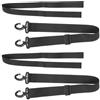 Zerodeko 4 Pezzi Cinghia Porta Scarponi da Sci, Ski Boot Carrier Strap, Nylon Nero, Portatile e Riutilizzabile, per Scarponi da Sci, Outdoor, da Mettere in Tasca o Borsa