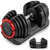 ManiBoom Manubrio regolabile da 2 a 24 kg, multifunzione, pesi e manubri regolabili, regolazione rapida e salvaspazio, set di manubri regolabili per fitness, esercizio