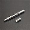 Hoppipola Parti di ricambio per mulinelli da baitcasting della serie Cyclone, include albero a chiocca in acciaio inox e tappo a forma di mezza luna, kit di riparazione mulinello da pesca argento