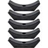 NIYANGLE 5 Pezzi Supporto per Manubri in PP Nero, Stabile | Protegge Pavimento, Regge Carichi Pesanti, Tiene Saldo Manubrio, Colore Nero, Uso Domestico e Palestra