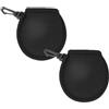TOYANDONA 2 Pezzi Borsa per Palline da Golf in Neoprene Nera per Campo | Interno Morbido, Formato Compatto, Protegge la Superficie, Mantiene Pulizia, Stile Elegante per Uomo