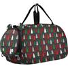 GuoChe Borsone da viaggio per bambini, ragazzi e ragazze | Borsone sportivo da notte con scomparto per scarpe Merry Christmas Trees con motivo scozzese e leopardato