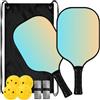 FRODOTGV Pagaia leggera per pickleball sfumata blu gialla | Per interni ed esterni