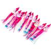 Hoppipola Esca luminosa da pesca a forma di polpo, 5 cm, 6 cm, 10 cm, per pesca in PVC morbido e acqua salata (rosa/6 cm)