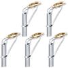NUOBESTY 5 Pezzi Set Anelli Guida per Canna da Pesca in Acciaio Inox Argento | Riutilizzabile, Ricambio per Canna da Spinning e Jigging, Trattamento Antiossidazione, Facile da Trasportare
