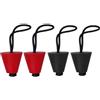 GANAZONO 4 Pezzi Tappo di Drenaggio per Kayak e Canoa in Gomma Nera | Kit Leggero e Portatile, Resistente All'acqua, per Barca da Pesca e Canoa, Colore Rosso Incluso