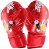 HANABASS Guantoni da Boxe per PU Rosso per Allenamento | Interno in Spugna Sagomata, Chiusura Regolabile, Facili da Pulire, per Ragazzi Junior e Kickboxing