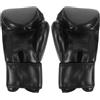 MAGICLULU Guantoni da Boxe in PU Neri per Muay Thai e Arti Marziali | Facili da Indossare e Togliere, Antiusura, Antiscivolo, Comodi, Attrezzatura Boxe Allenamento, Nero