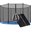 Generic Rete di sicurezza di ricambio per trampolini da 153 cm a 488 cm, rete di sicurezza esterna resistente agli strappi, per 6, 8, 12 aste, massima protezione e sicurezza per bambini