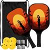FRODOTGV Indian Sunset - Pagaia da pickleball in carbonio grafite | Pala de Pickleball fibra de vidrio per giocatori intermedi