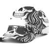GuoChe Cinghia regolabile in plastica poliestere traspirante baseball | Corona profonda 13 cm per uomini donne adulti stile casual per l'uso quotidiano disordinato chignon teschio leopardato