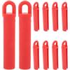 SOESFOUFU Supporto per Stecche da Biliardo 10 Pezzi, 11x2x2cm, Gomma | Stecche da Biliardo e Manici di Scopa, Montaggio Rapido, Presa Sicura, Rosso