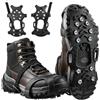 GUOYOU Grödel - Spikes universali con 11 denti, con cinghia per neve (M) | Design slip-on in polietilene, ramponi antiscivolo, a sgancio rapido, per inverno, escursionismo, trail running, trekking