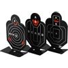 Zerodeko 3 Pezzi Bersaglio Girevole in Metallo per Allenamento e Pratica | Piastra in Latta Elettroplaccatura, Design Compatto Nero, Punteggio Integrato, Uso Versatile