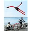Generico Barra Traino Bici Bambino Connettore Pieghevole Familiare | Design triangolare regolabile for collegare bici adulti e bambini