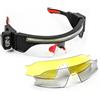 Generic Eyeglass Repair Light Occhiali Lampada Frontale Torcia Faro Ricaricabile con Doppio Interruttore Sensore Movimento Lenti Protettive Telaio Avvolgente