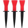 JOINPAYA 3 Pezzi Tee da Golf Elastico in Gomma e Plastica 58mm, Rosso | Allenamento Indoor e Outdoor, Leggero e Portatile, Aiuto Pratico per Colpi, Accessorio da Golf