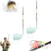 Generic Allarme da pesca galleggiante ad alta sensibilità per canne, 2026 nuovo allarme portatile intelligente elettronico LED luminoso gancio allarme canna da pesca notturna indicatore morso pescatori per