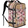 GuoChe Zaino impermeabile, capacità 20 l | Con schienale imbottito per pendolarismo tartaruga marina fiori legno-pc floreale tartaruga oceano Hawaii