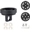 Accarugty Supporto per computer in lega di alluminio | Adattatore per staffa faro Brompton pieghevole per Garmin per Bryton per Wahoo, CNC nero