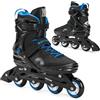 ATTABO Pattini a rotelle in Linea Cyclone Taglia 44 EU Roller in Linea Uomo con Ruote PU 82A Strato Semi-Duro TPR Freno Pattini a Ruote in Linea per Interni Esterni Sport