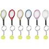 Asyduey 6PZ Mini Tennis Racket Ball Ciondolo Borsa Accessori per Borsa Sport pubblicità Fans Souvenir