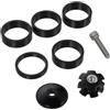 Luxshiny Distanziale Forcella Anteriore Bici, Kit Girasole, Lega di Alluminio Nero | Cuscinetto e Bici, Scorrimento Fluido, e Antiruggine, Protegge Mezzo, Rotazione Libera