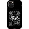 AddictiveDesignsCo Sports Merch Custodia per iPhone 11 Pro Calcio Mamma, Cute Soccer Mama, Squadra Genitore