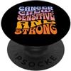Moon Mood Lettering Co. Tipografia zodiacale retrò sensibile e forte dell'equipaggio del cancro PopSockets PopGrip Adesivo