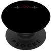 Fur Parent Dog Lovers Vet Clinic ECG Des Cuore battito cardiaco mano carino cane veterinario animale silhouette PopSockets PopGrip Adesivo