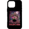 Halloween Glam Retro Vintage Comics Pop Custodia per iPhone 16 Pro Max Ciclope Cook Sous Chef Ristorante Cibo Spettrale Spaventoso Uomo