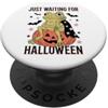 Halloween Funny Frog Just Waiting For Halloween Frog Pumpkin Retro Costume PopSockets PopGrip Adesivo