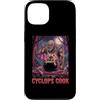 Halloween Glam Retro Vintage Comics Pop Custodia per iPhone 13 Ciclope Cook Sous Chef Ristorante Cibo Spettrale Spaventoso Uomo