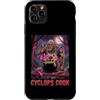 Halloween Glam Retro Vintage Comics Pop Custodia per iPhone 11 Pro Max Ciclope Cook Sous Chef Ristorante Cibo Spettrale Spaventoso Uomo