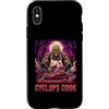 Halloween Glam Retro Vintage Comics Pop Custodia per iPhone X/XS Ciclope Cook Sous Chef Ristorante Cibo Spettrale Spaventoso Uomo