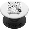 Funny Halloween Duck Ghost Me I'm Busy Duck Witch Skateboard Halloween PopSockets PopGrip Adesivo