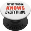 Journaling Notebook Writer Humor My Notebook Knows Everything Journaling Scrittore Umorismo PopSockets PopGrip Adesivo