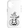 Funny Halloween Duck Custodia per iPhone 16 Boo Goose Halloween Pumpkin Funny Duck Jack O Lantern