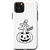 Funny Halloween Duck Custodia per iPhone 11 Pro Boo Goose Halloween Pumpkin Funny Duck Jack O Lantern