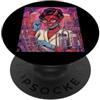 Halloween Glam Retro Vintage Comics Pop Dialisi Tech Nefrologia Emodialisi Spettrale Spaventoso Diavolo PopSockets PopGrip Adesivo