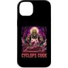 Halloween Glam Retro Vintage Comics Pop Custodia per iPhone 14 Plus Ciclope Cook Sous Chef Ristorante Cibo Spettrale Spaventoso Uomo