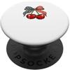 Americana Cherry Club Patriottico Cherry Bow Americana Leopard Gingham 4 luglio PopSockets PopGrip Adesivo