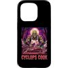 Halloween Glam Retro Vintage Comics Pop Custodia per iPhone 15 Pro Ciclope Cook Sous Chef Ristorante Cibo Spettrale Spaventoso Uomo