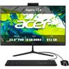 Acer Aspire C24B-GCZN Computer Fisso All in One 23.8 FHD 120 Hz IPS