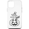 Funny Halloween Duck Custodia per iPhone 12/12 Pro Boo Goose Halloween Pumpkin Funny Duck Jack O Lantern